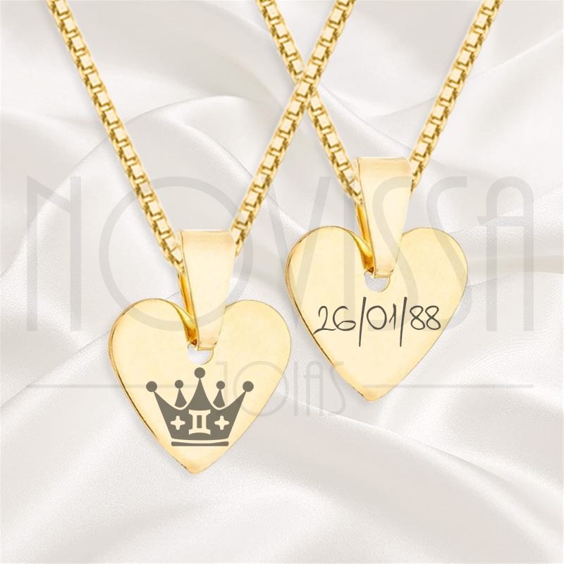 imagem CORDÃO COM MEDALHA - FOLHEADA A OURO* 1,1cm