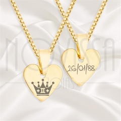 imagem CORDÃO COM MEDALHA - FOLHEADA A OURO* 1,1cm
