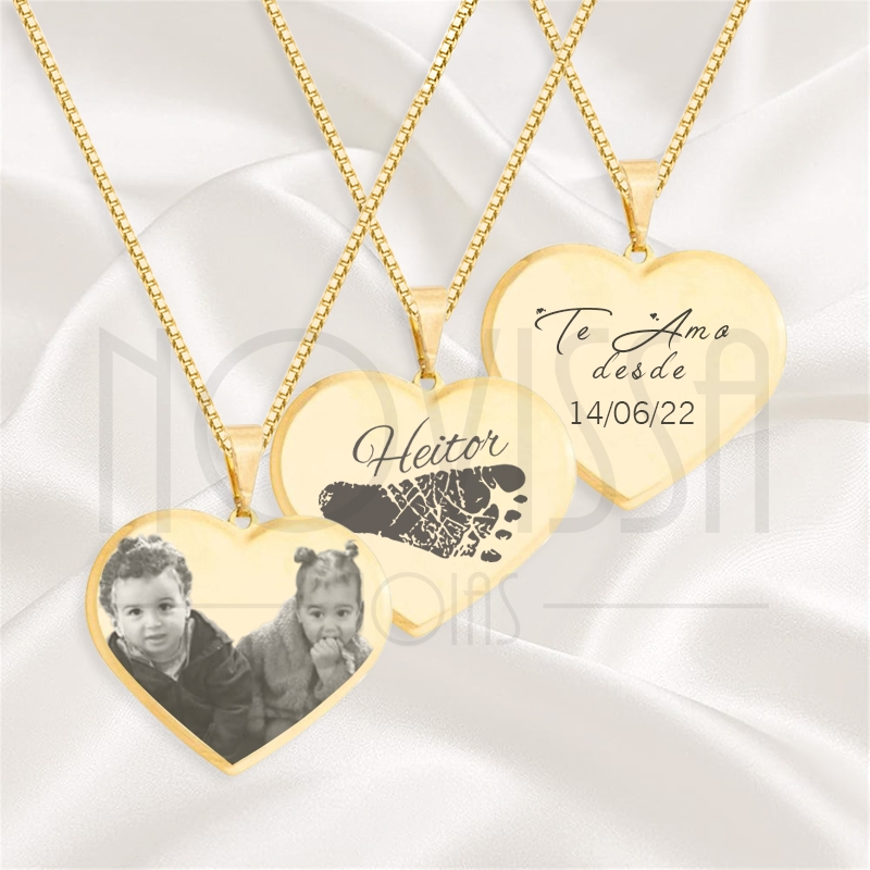 imagem CORDÃO COM MEDALHA - FOLHEADA A OURO* 2,2cm x 2,5cm
