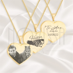 imagem CORDÃO COM MEDALHA - FOLHEADA A OURO* 2,2cm x 2,5cm