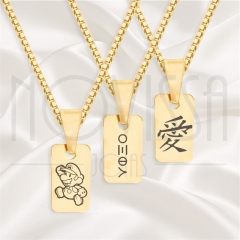 imagem CORDÃO COM MEDALHA - FOLHEADA A OURO* 1,0cm x 0,6cm