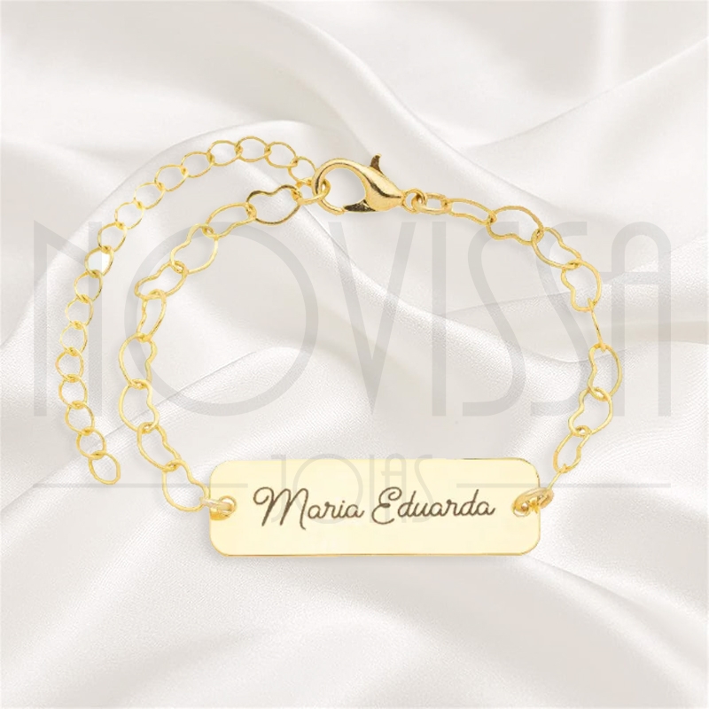 imagem PULSEIRA COM MEDALHA - FOLHEADA A OURO