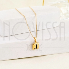 imagem CORDÃO COM MEDALHA - GOLD PILLOW - FOLHEADA A OURO