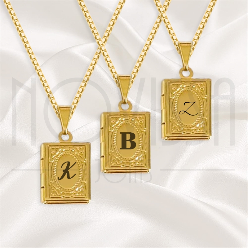 imagem CORDÃO COM MEDALHA - SQUARE FORTUNE - FOLHEADA A OURO