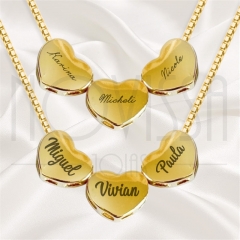 imagem CORDÃO COM MEDALHA - THREE HEART'S GOLD  - FOLHEADA A OURO