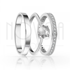 imagem SHINE - TRIO EM PRATA950 COM LINDO CRISTAL DE SWAROVSKI INCOLOR