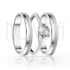 imagem DUNAS - TRIO EM PRATA950 COM LINDO CRISTAL DETALHE DIAMANTADO