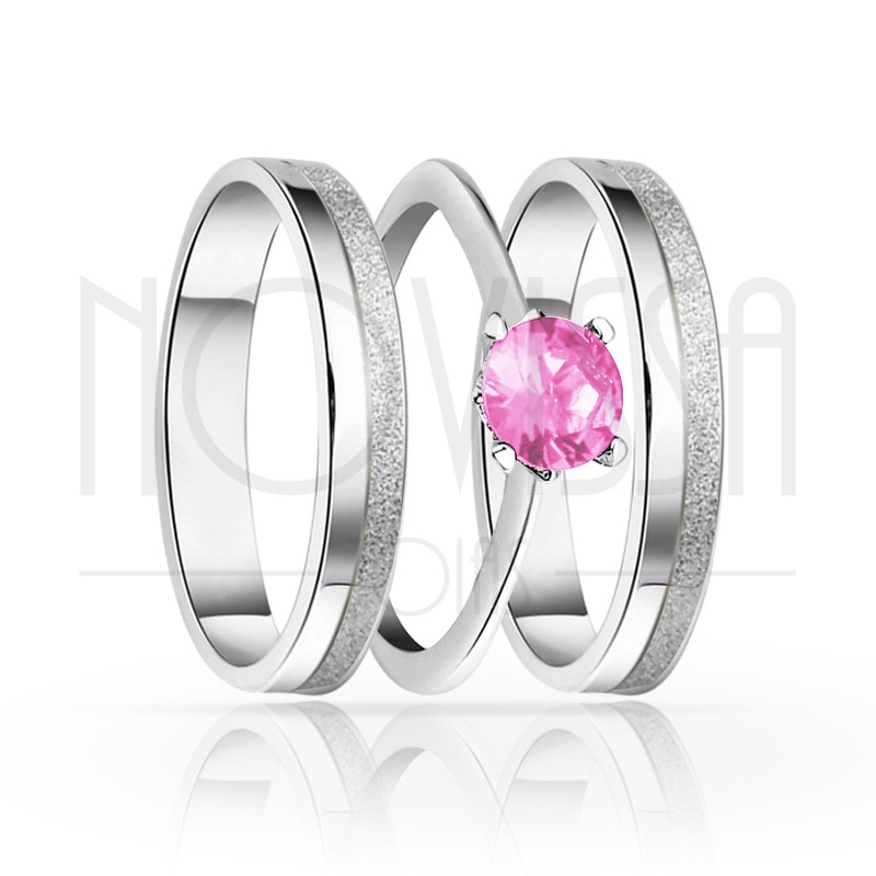 imagem ASPEN - TRIO EM PRATA950 COM LINDO CRISTAL DETALHE DIAMANTADO