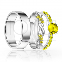 imagem STAR -  ANEIS EM PRATA950 ENTRE LAÇOS COM LINDO CRISTAL ACABAMENTO ALTO BRILHO