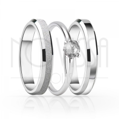 imagem BASIC  - ANEIS EM PRATA950  COM LINDO CRISTAL ACABAMENTO ALTO BRILHO