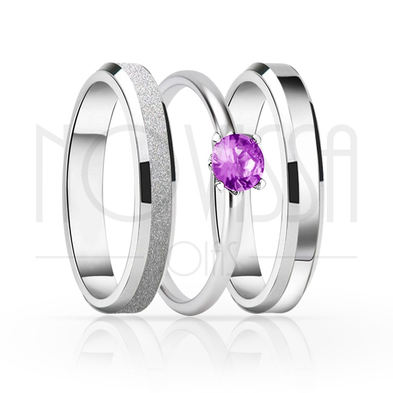 imagem BRISA - ANEIS EM PRATA950  COM LINDO CRISTAL ACABAMENTO ALTO BRILHO