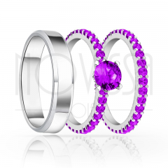 imagem BRISA - TRIO EM PRATA950 COM LINDO CRISTAL ACABAMENTO ALTO BRILHO