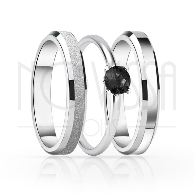 imagem LUME -  ANEIS EM PRATA950 COM LINDO CRISTAL ACABAMENTO ALTO BRILHO