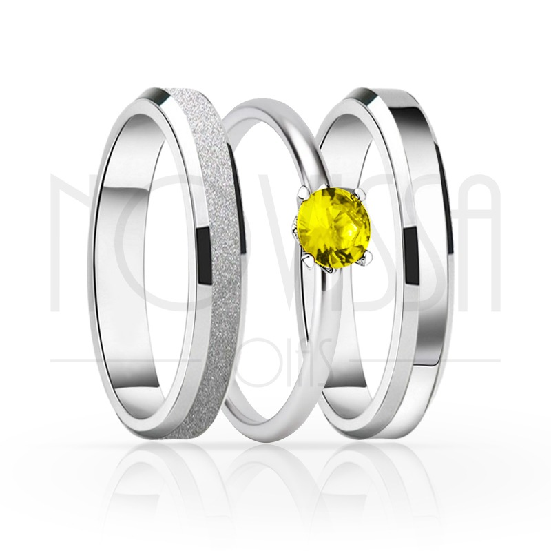 imagem SURYA - ANEIS EM PRATA950  COM LINDO CRISTAL ACABAMENTO ALTO BRILHO