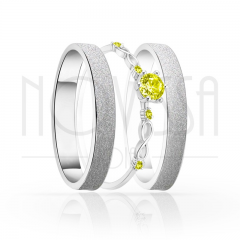imagem LILY - TRIO EM PRATA950 ANEL COM LINDO CRISTAL  ACABAMENTO DIAMANTADO