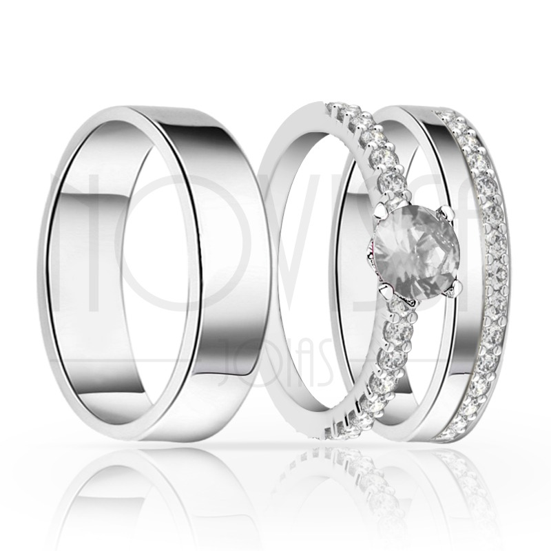 imagem ANNE- ANEIS EM PRATA950 COM LINDO CRISTAL ACABAMENTO ALTO BRILHO