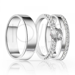 imagem ANNE- ANEIS EM PRATA950 COM LINDO CRISTAL ACABAMENTO ALTO BRILHO