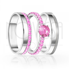 imagem  TRIO EM PRATA950 COM LINDOS CRISTAIS DE SWAROVSKI 