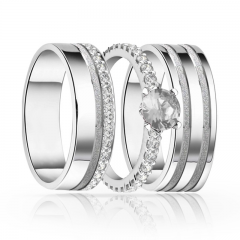 imagem  TRIO EM PRATA950 COM LINDOS CRISTAIS DE SWAROVSKI 