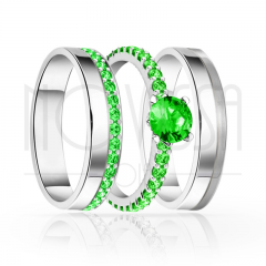 imagem  TRIO EM PRATA950 COM LINDOS CRISTAIS DE SWAROVSKI 