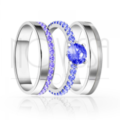 imagem  TRIO EM PRATA950 COM LINDOS CRISTAIS DE SWAROVSKI 