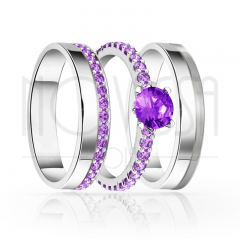 imagem  TRIO EM PRATA950 COM LINDOS CRISTAIS DE SWAROVSKI 