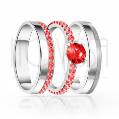 imagem  TRIO EM PRATA950 COM LINDOS CRISTAIS DE SWAROVSKI 