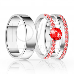 imagem RUBI - ANEIS EM PRATA950 COM LINDO CRISTAL ACABAMENTO ALTO BRILHO