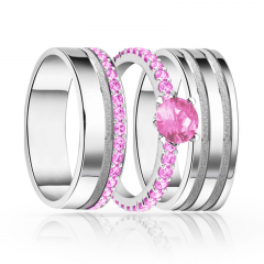 imagem  TRIO EM PRATA950 COM LINDOS CRISTAIS DE SWAROVSKI 