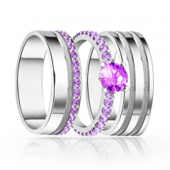 imagem  TRIO EM PRATA950 COM LINDOS CRISTAIS DE SWAROVSKI 