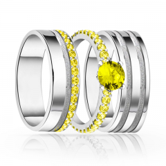 imagem  TRIO EM PRATA950 COM LINDOS CRISTAIS DE SWAROVSKI 