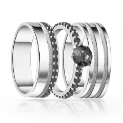 imagem  TRIO EM PRATA950 COM LINDOS CRISTAIS DE SWAROVSKI 