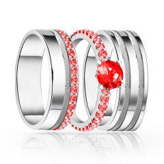 imagem  TRIO EM PRATA950 COM LINDOS CRISTAIS DE SWAROVSKI 