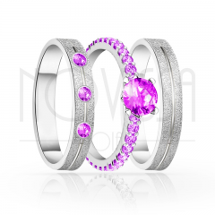 imagem TRIO EM PRATA950 COM LINDO CRISTAL ACAMENTO DIAMANTADO