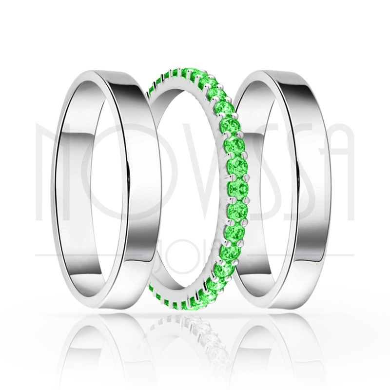 imagem TRIO EM PRATA950 COM LINDO CRISTAL ACABAMENTO ALTO BRILHO