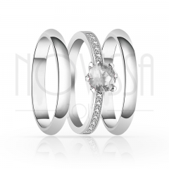 imagem  TRIO EM PRATA950 COM LINDOS CRISTAIS DE SWAROVSKI 