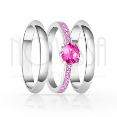 imagem  TRIO EM PRATA950 COM LINDOS CRISTAIS DE SWAROVSKI 