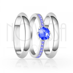 imagem  TRIO EM PRATA950 COM LINDOS CRISTAIS DE SWAROVSKI 