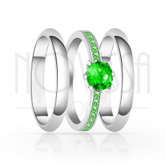 imagem  TRIO EM PRATA950 COM LINDOS CRISTAIS DE SWAROVSKI 