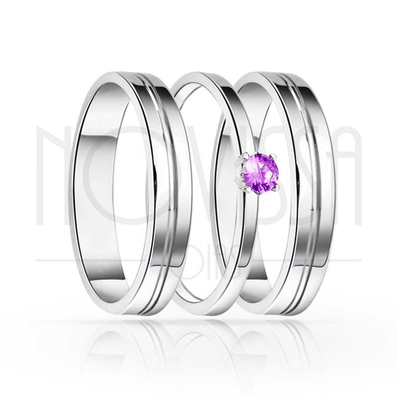 imagem  TRIO EM PRATA950 COM LINDO CRISTAL DE SWAROVSKI 