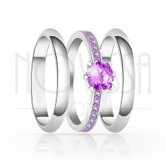 imagem LILY-  ANEIS EM PRATA950 ENTRE COM LINDO CRISTAL ACABAMENTO ALTO BRILHO