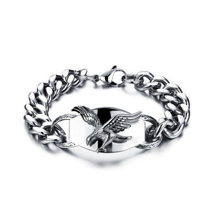 imagem PULSERA CHROME EM AÇO 316L INOX 22mmx22cm